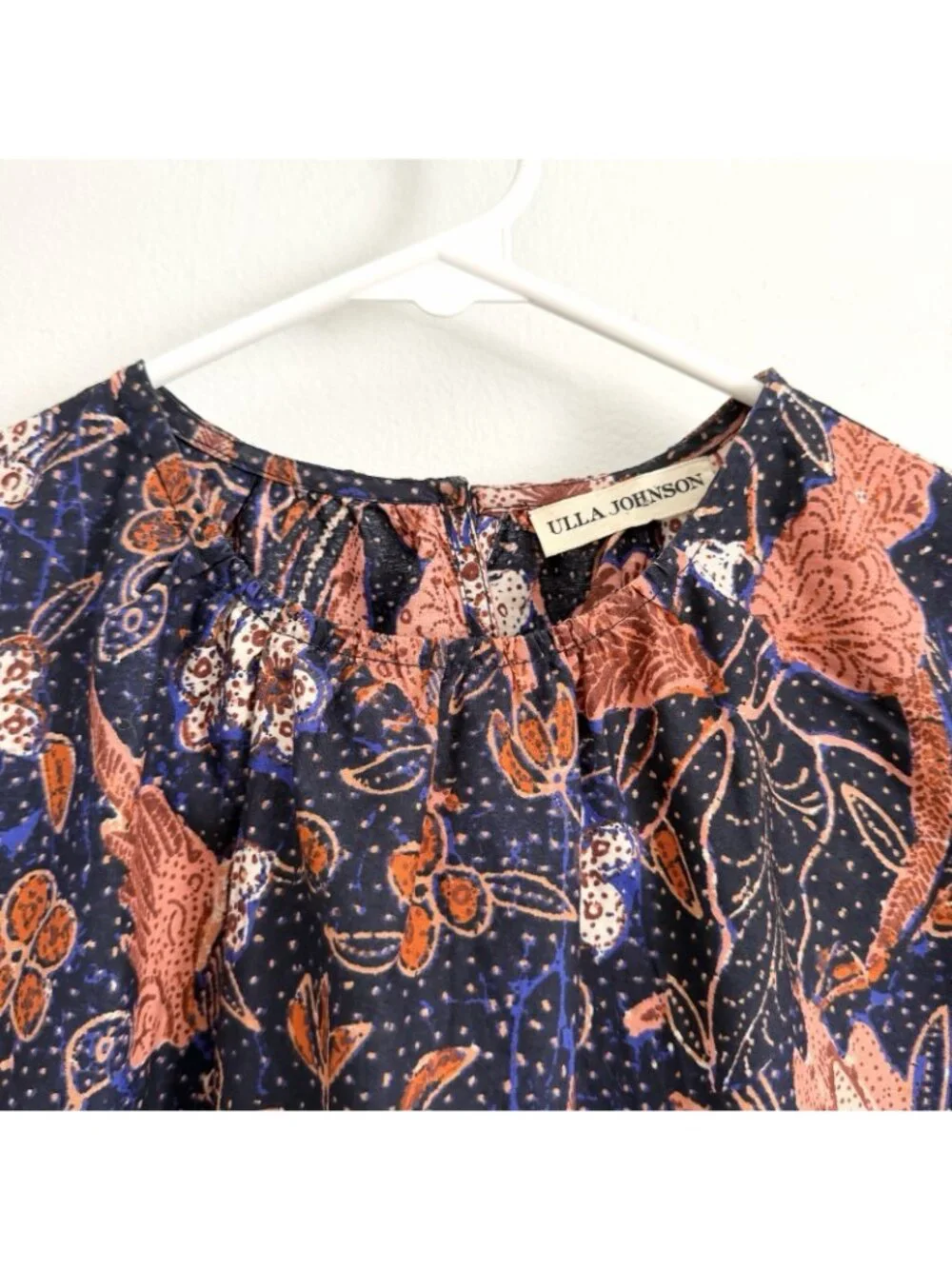 Ulla Johnson Joni Blouse Floral Printed Cotton Top Puff Sleeve Women’s Size 6